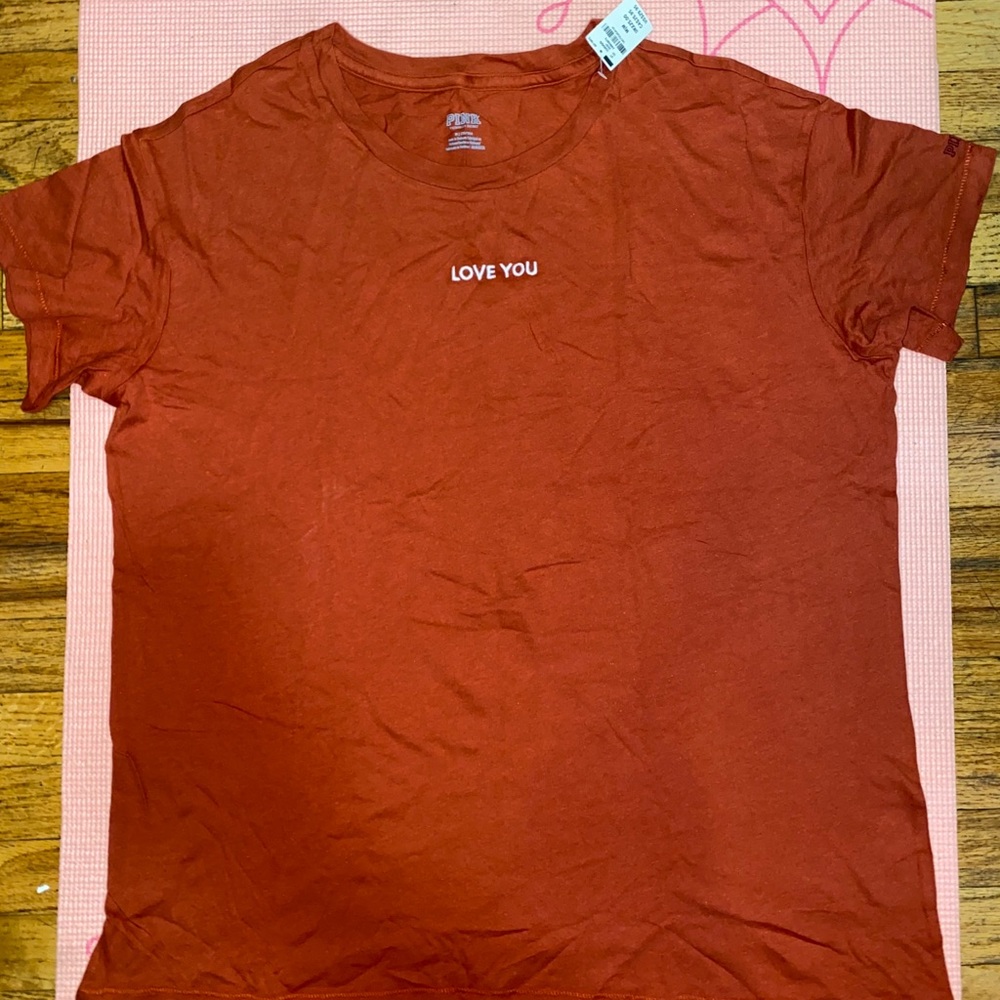 Pink love you shirt